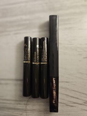 Lancôme Black Mascara Definicils Lot of 4.  3 travel sample .07 and full size